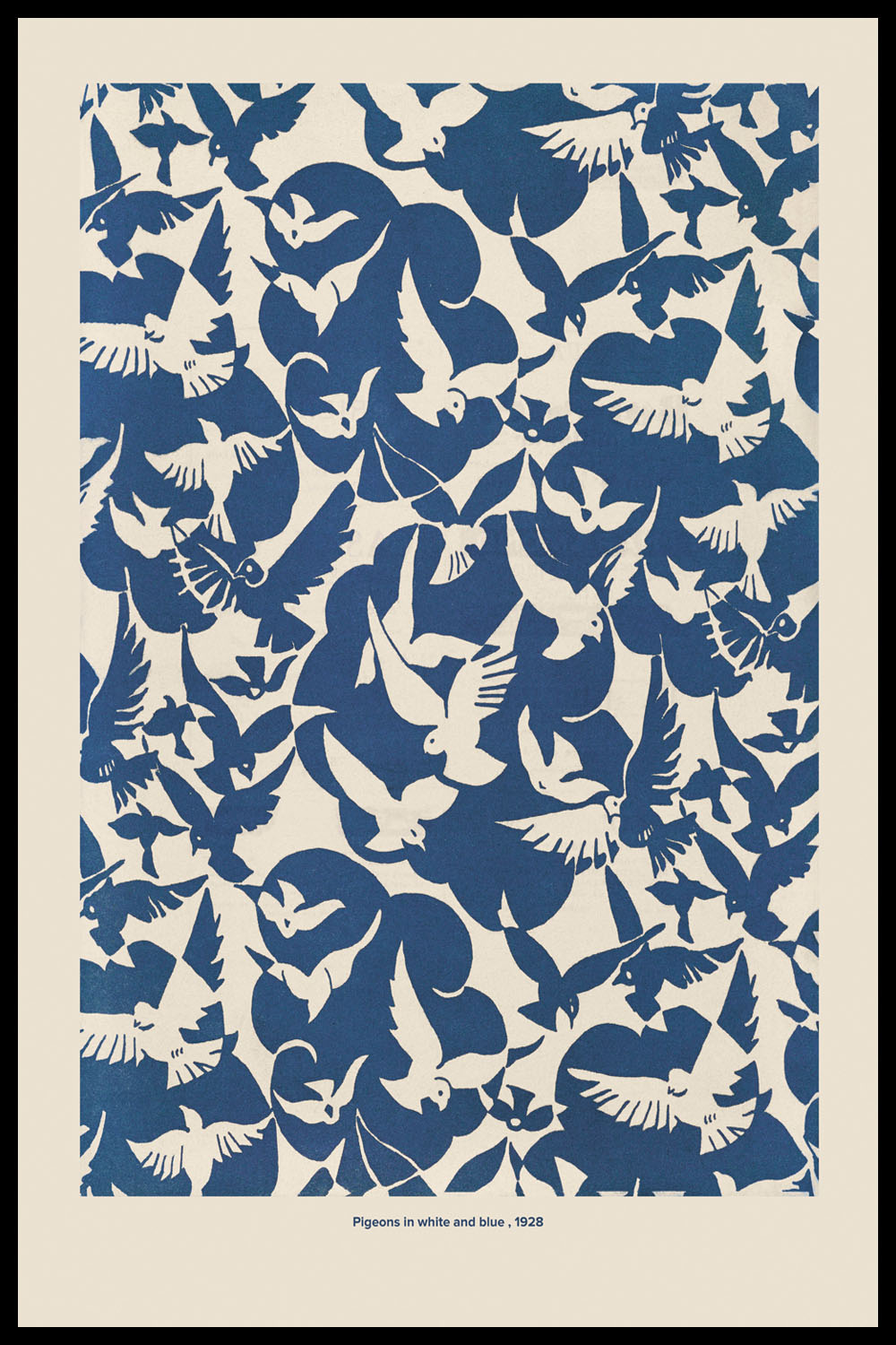 Постер Pigeons in White and Blue