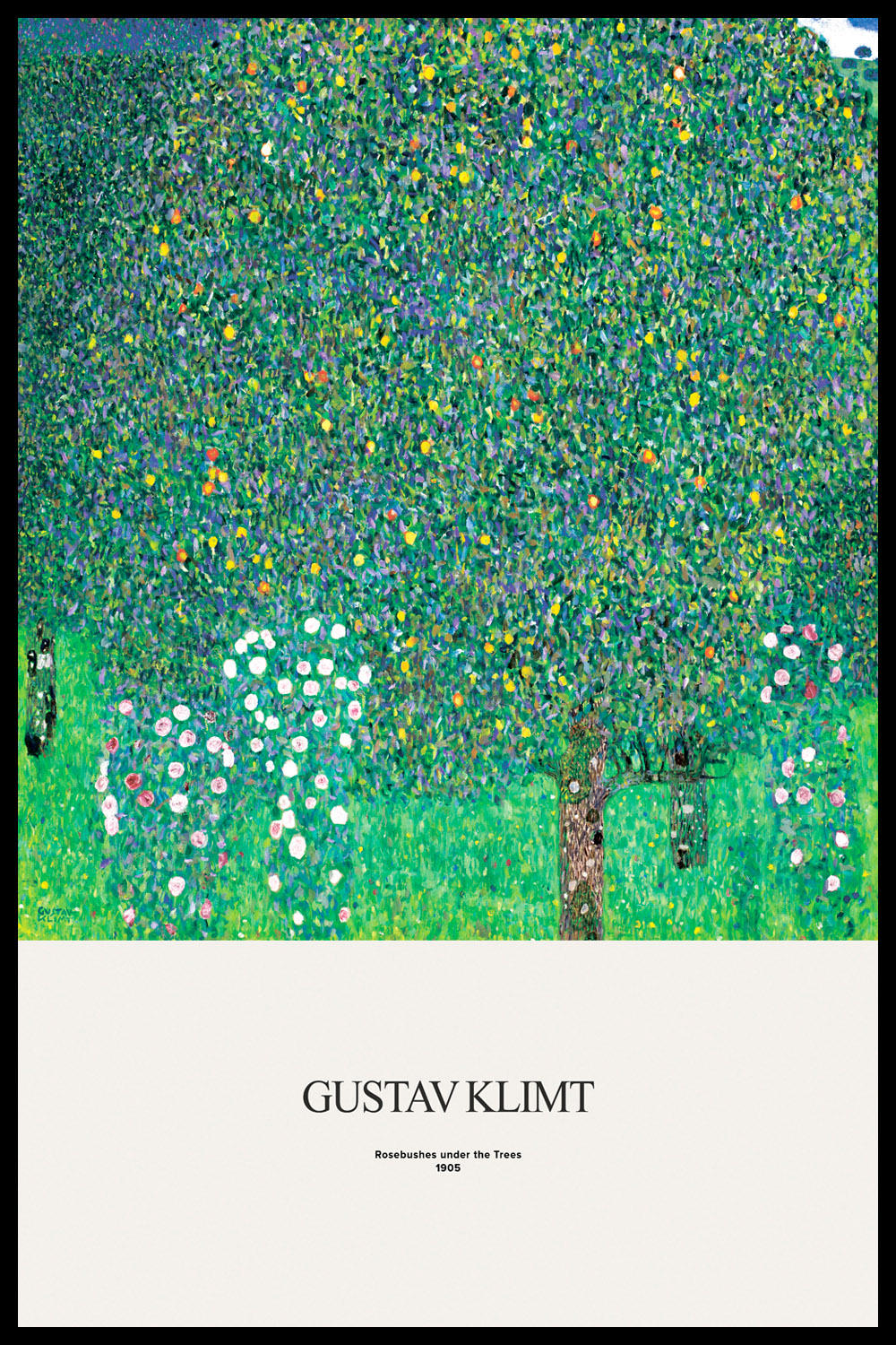 Постер Gustav Klimt Rosebushes under the Trees