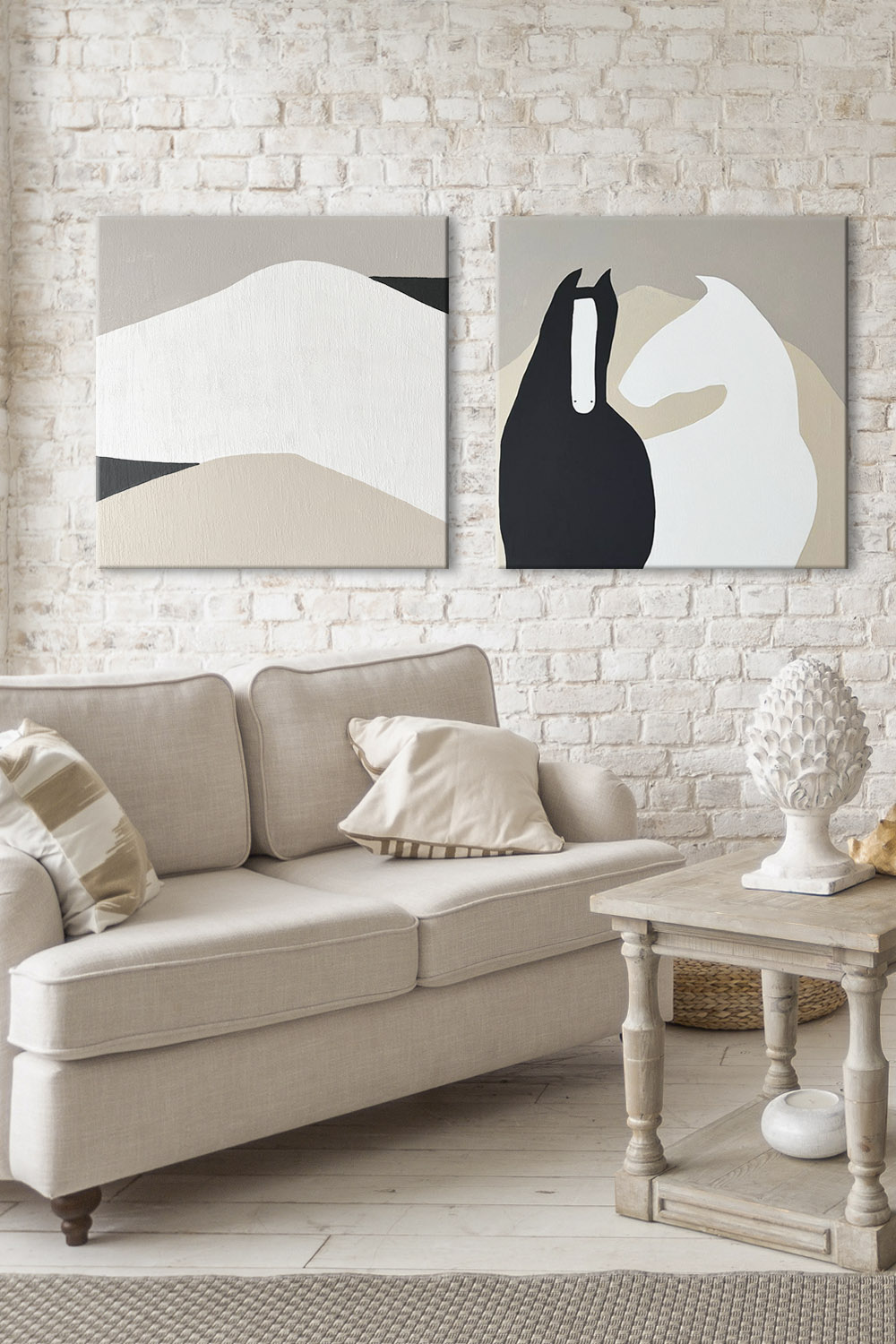 Картины на холсте ручной работы DECORMARKT Пара №13