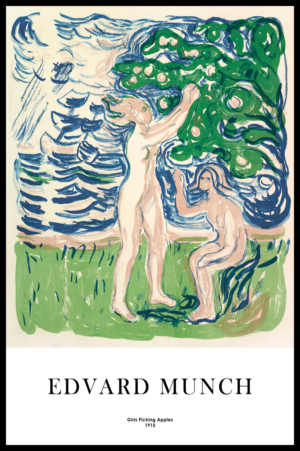 Постер Edvard Munch Girls Picking Apples