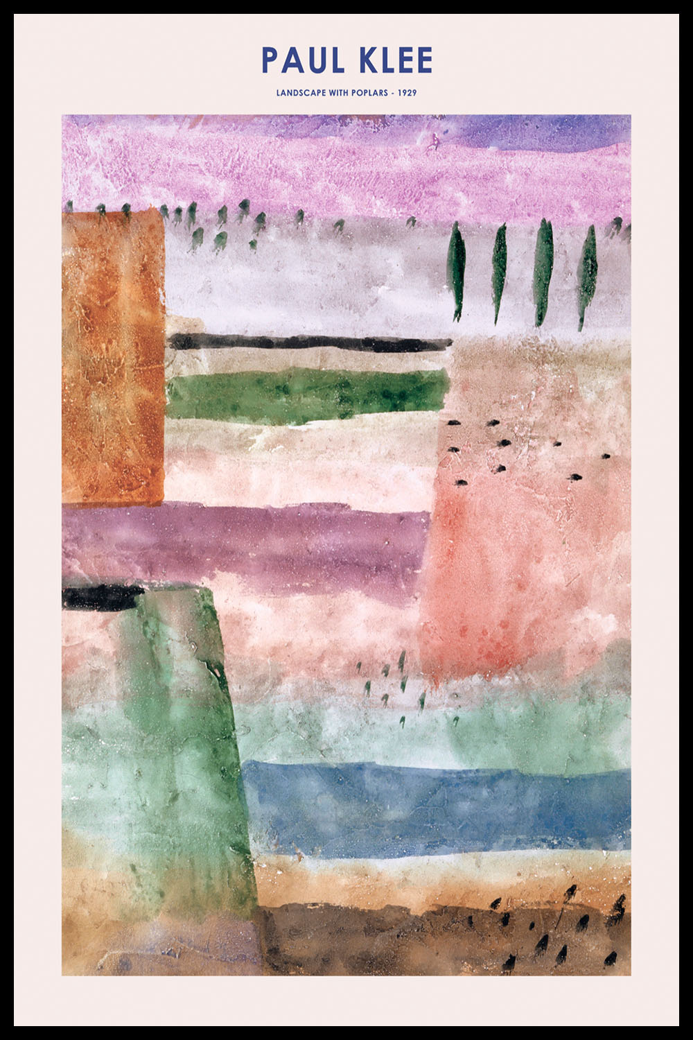 Постер Landscape with Poplars Paul Klee