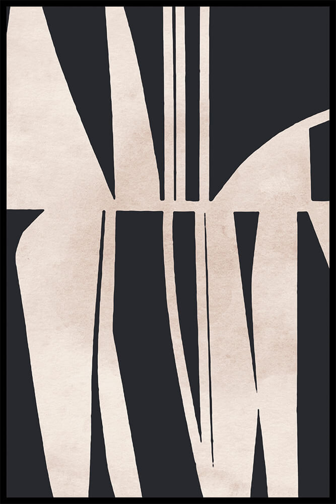 Постер Бежевые и Черные Формы