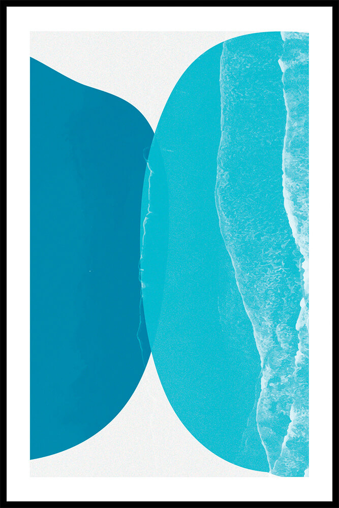 Постер Синяя и Голубая Абстракция №3