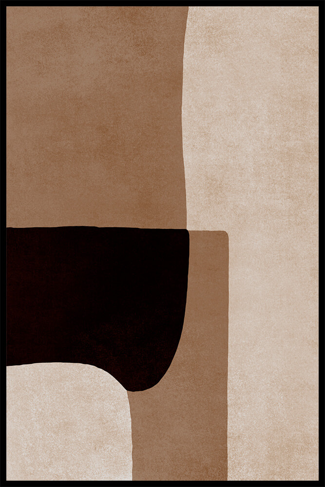 Постер Черно-Коричневая Абстракция №1