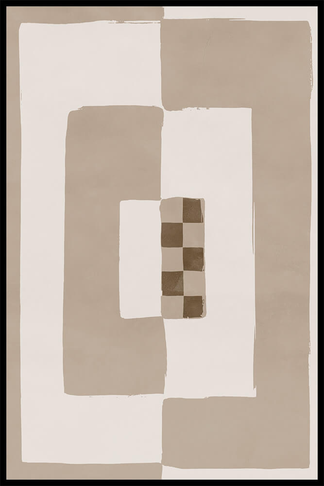 Постер Бежевые Фигуры