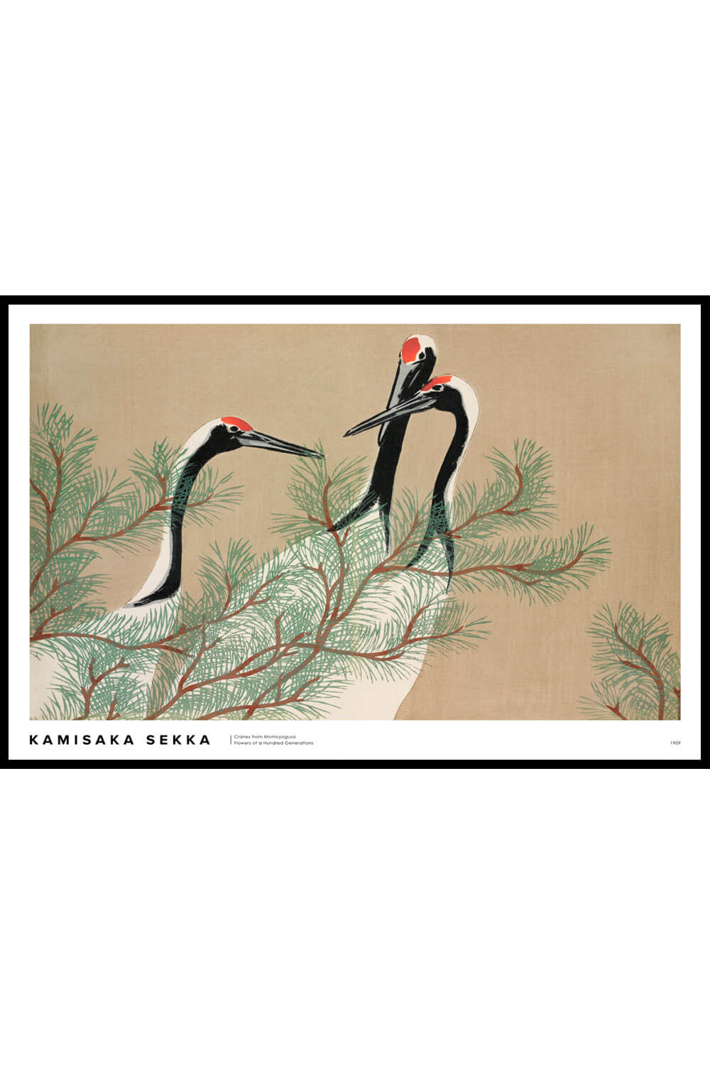 Постер Kamisaka Sekka Cranes from Momoyogusa