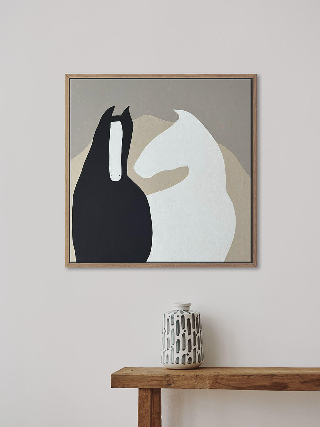 Картина на холсте в обрамлении DECORMARKT Две лошади