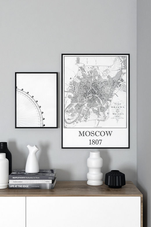 Постер Карта Москвы, 1807 Г.