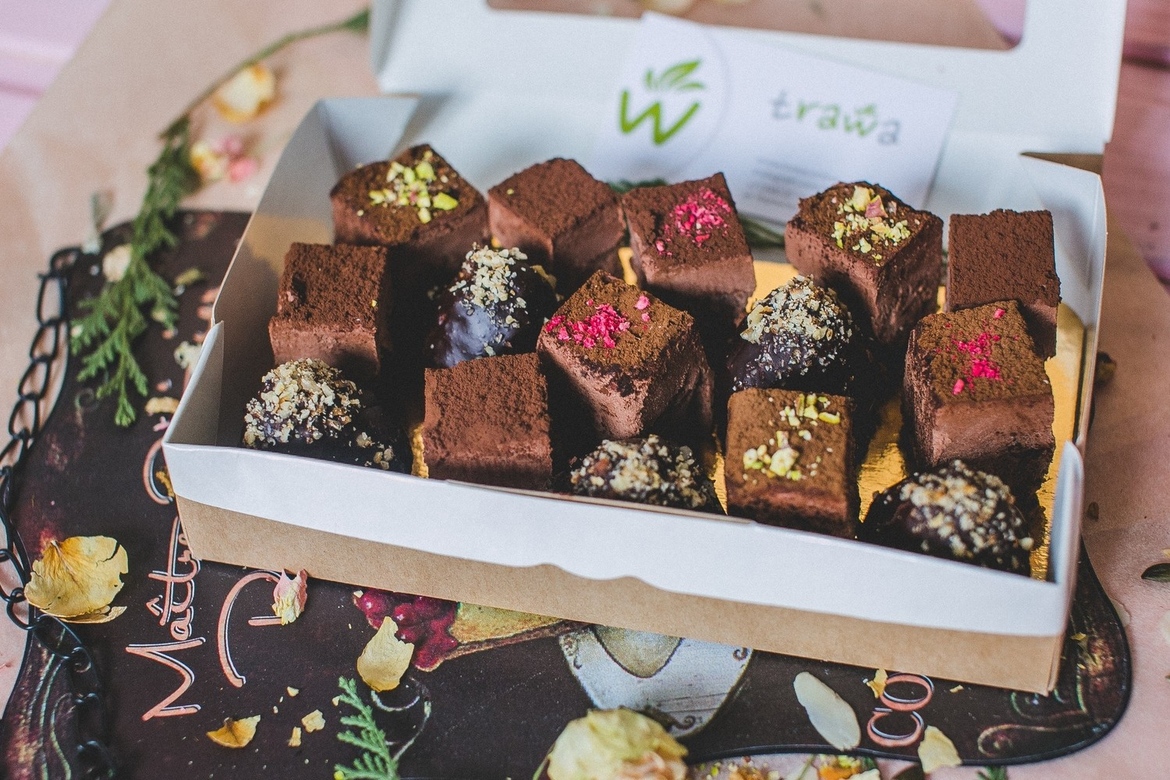 Набор веганских шоколадных трюфелей