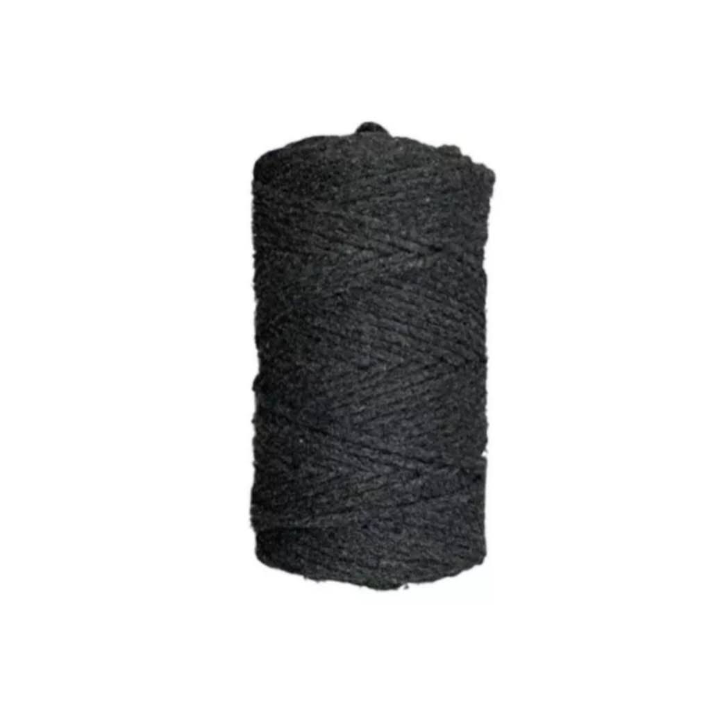 Шнур хлопковый. Темно-серый (длина 100 м, ширина 5 мм)