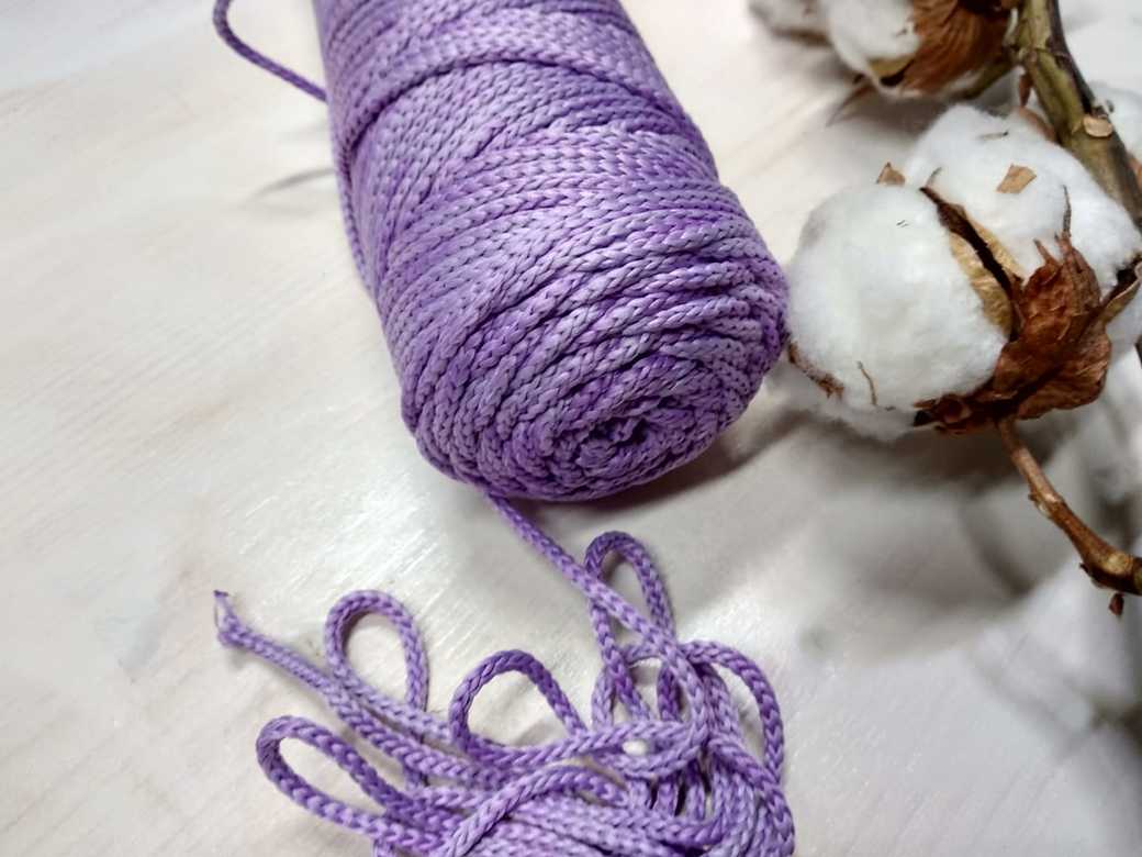 Полиэфирный шнур меланжевый "фиолетовый+сиреневый" (длина 100 м, диаметр 3 мм)