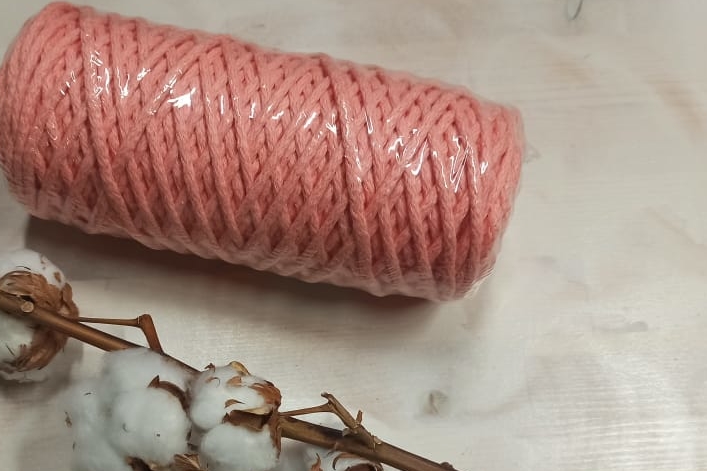 Хлопковый шнур для вязания 5 мм
