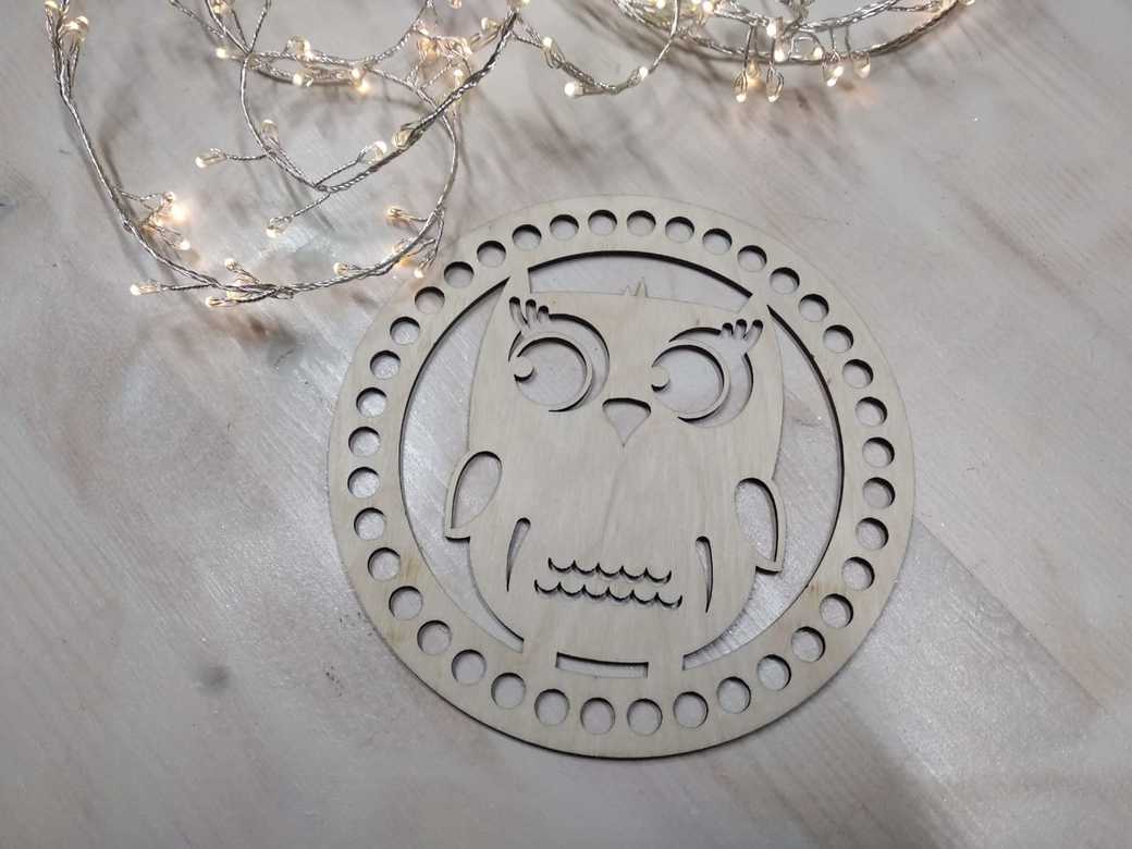 Дно резное "Круг" (вариант 5) деревянное 15 см