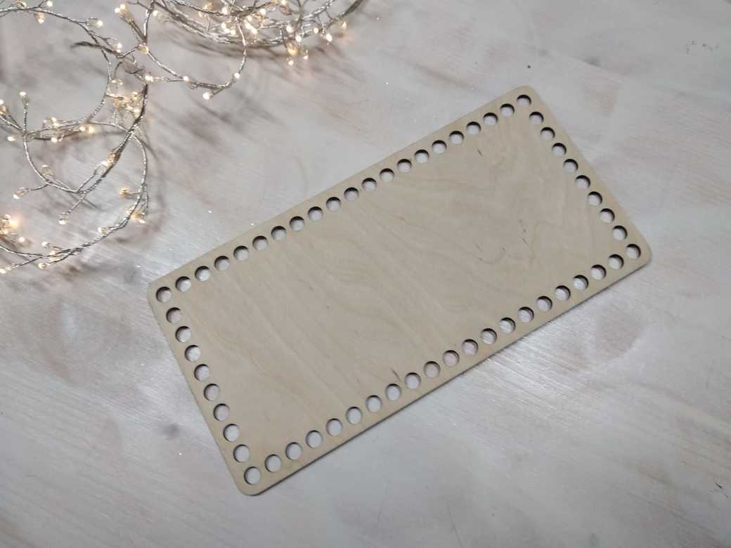 Дно деревянное "Прямоугольник" 12х24 см