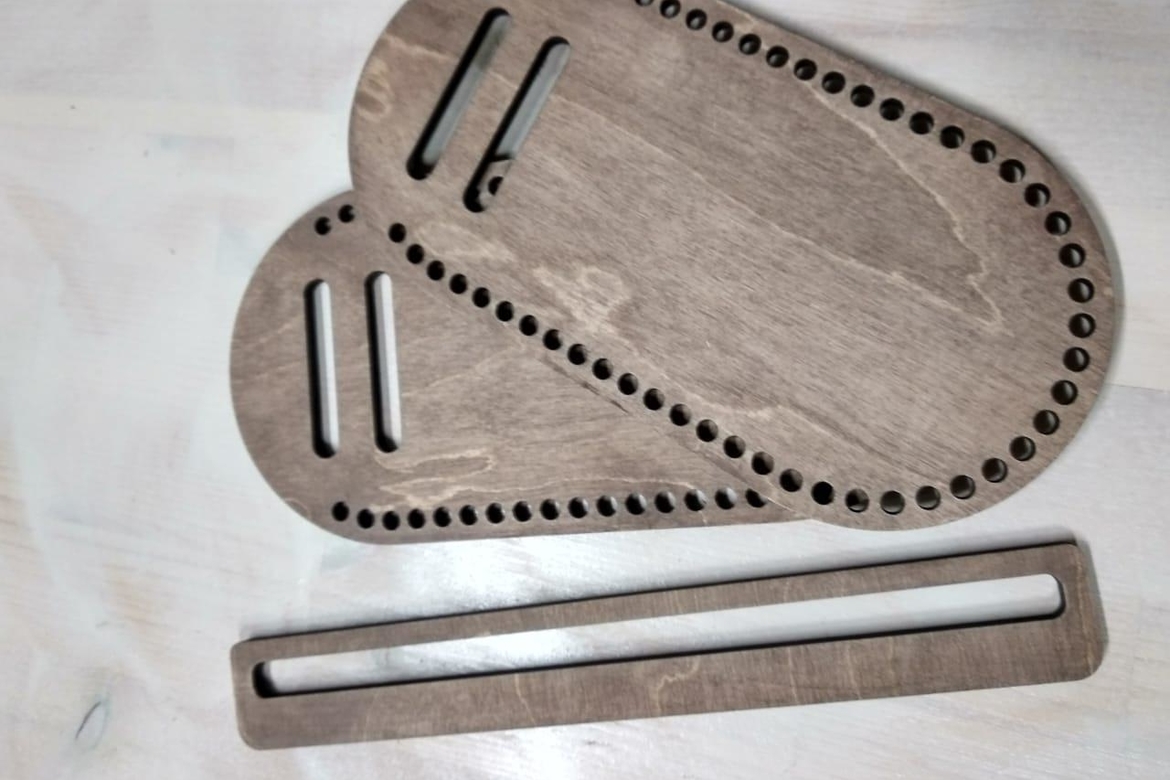 Набор для вязаной сумки №4.  Толщина 5 мм. Деревянный