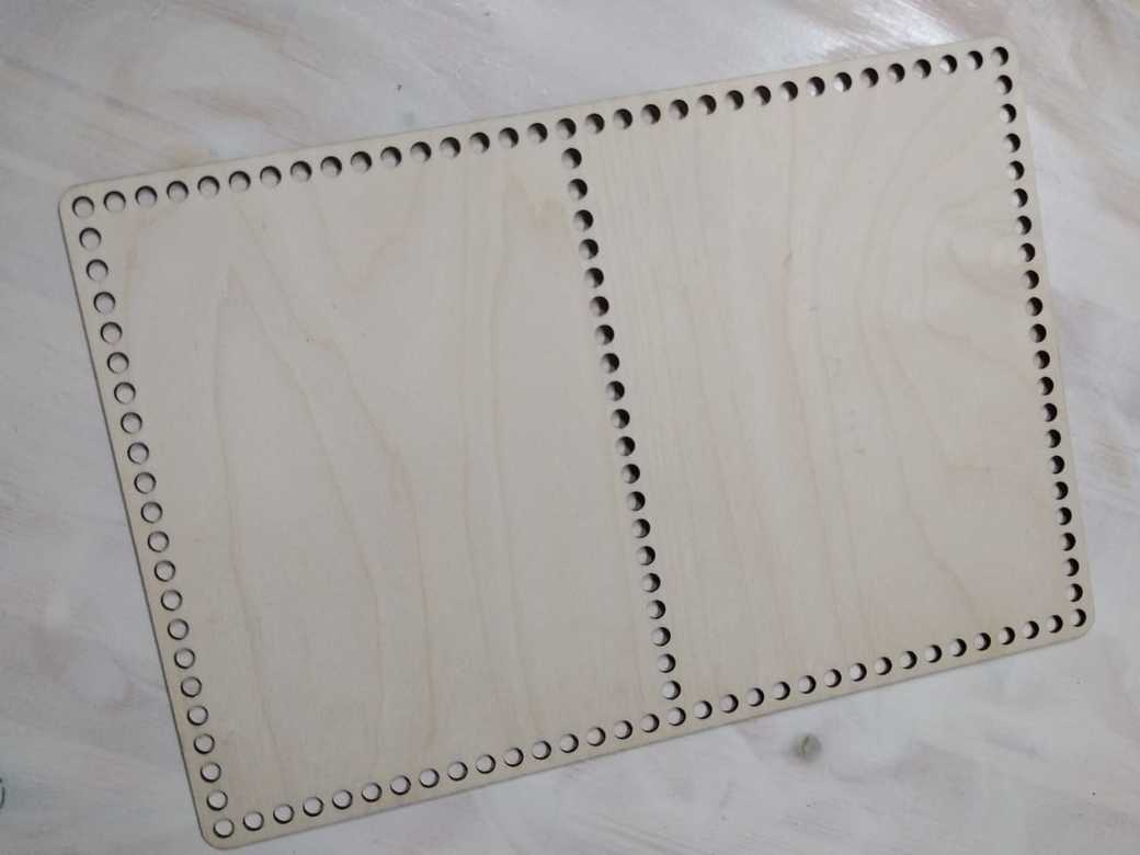 Дно "Прямоугольник раздельный" деревянное - 40х27 см