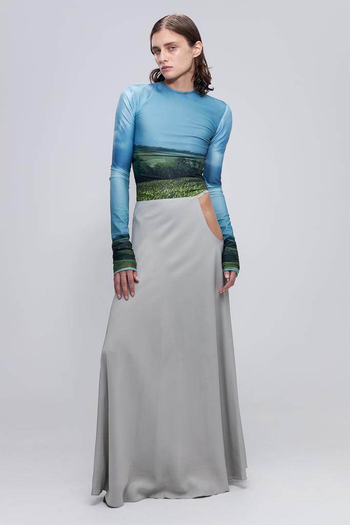 Юбка BARBARA grey blue