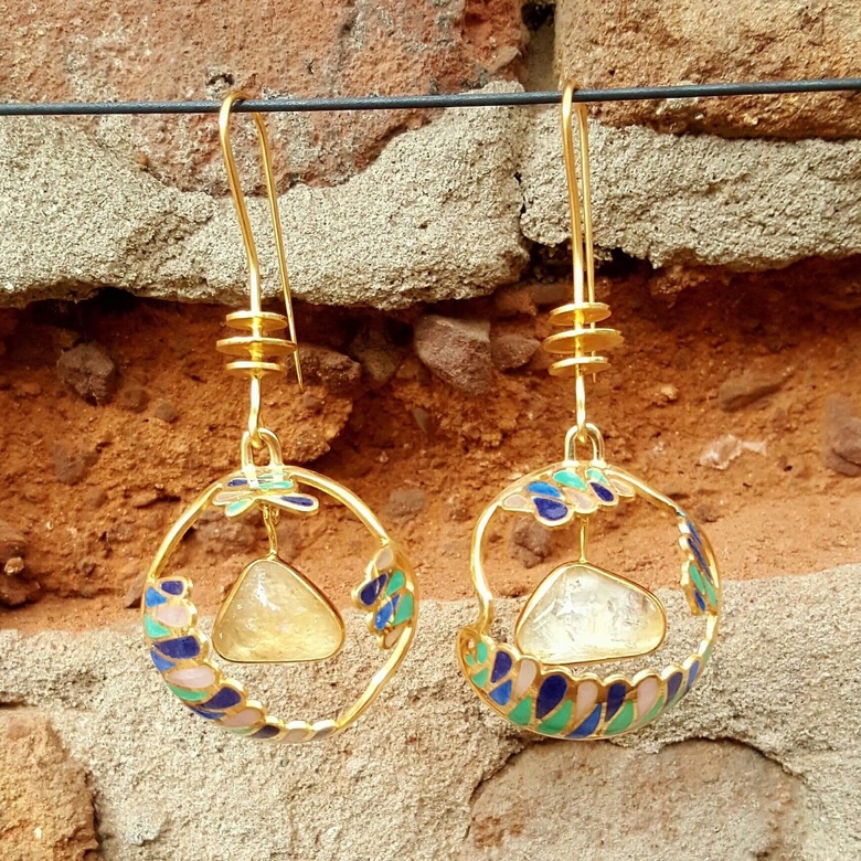 СЕРЬГИ "ВИТРАЖЫЙ ЦЕТРИН"