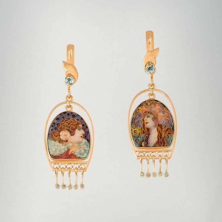 СЕРЬГИ "ДВЕ ЖЕНЩИНЫ"