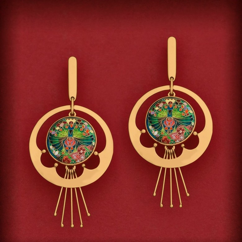 СЕРЬГИ "ПАВЛИН"