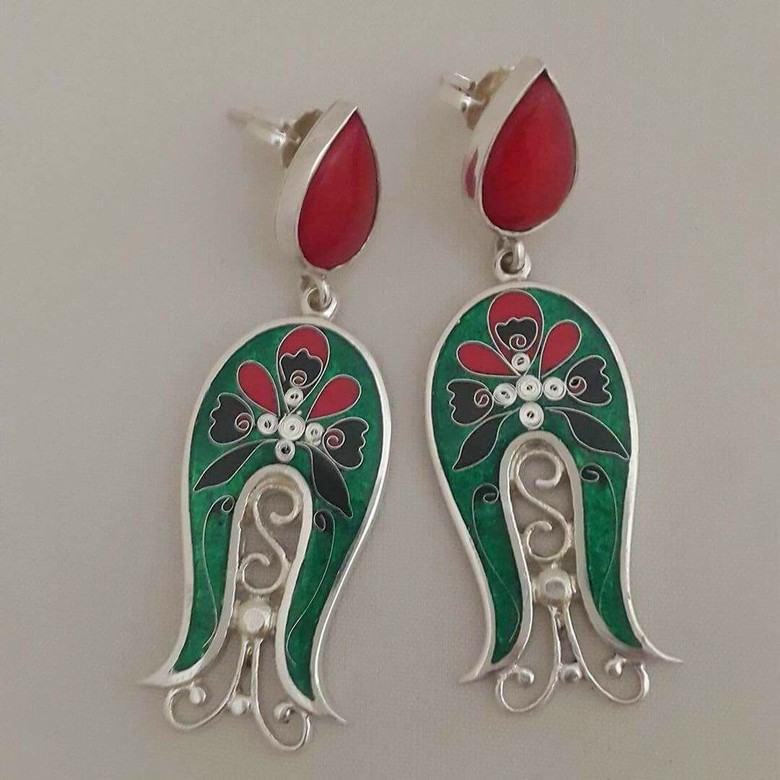 СЕРЬГИ "КОРАЛЛОВЫЙ КОЛОКОЛЬЧИК"