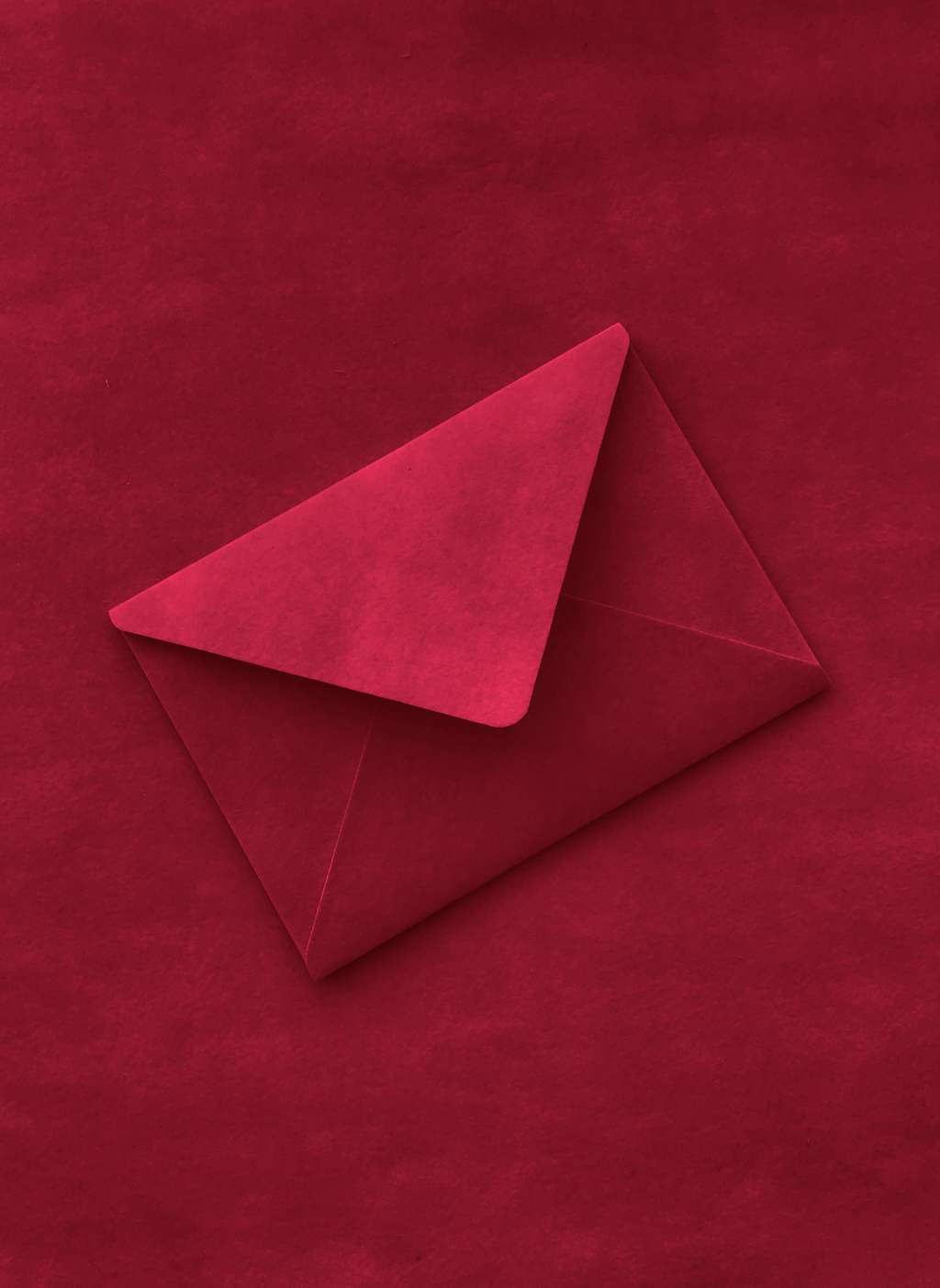 Конверт бархатный красный