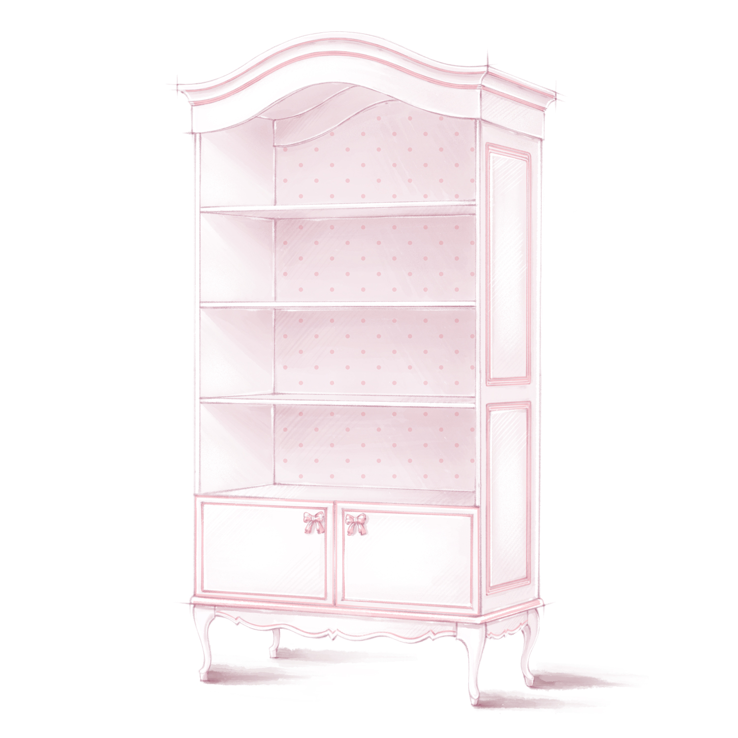 Шкаф для книг "Princess" 2 фасада PR-09