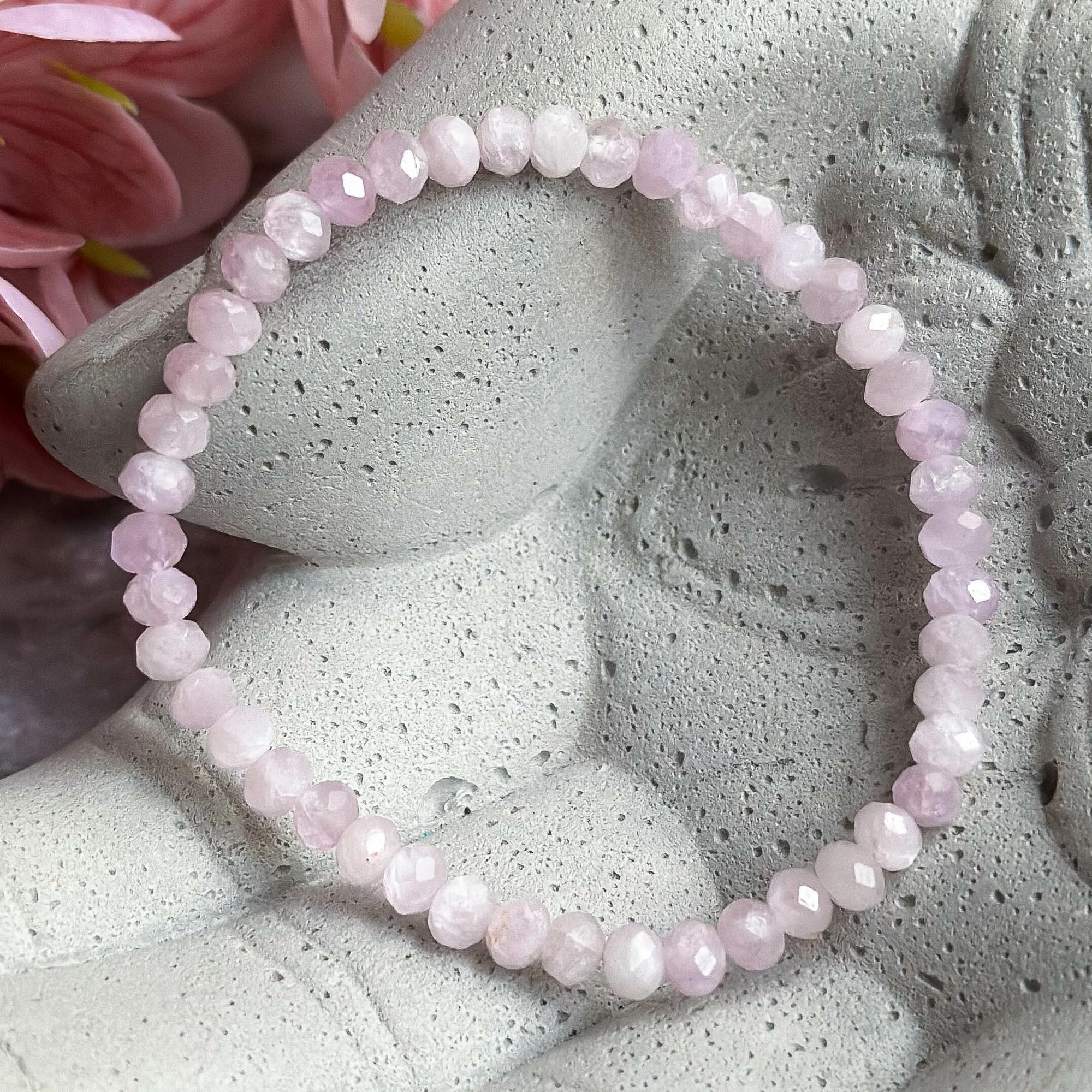 Браслет Ограненный Кунцит (Сподумен)