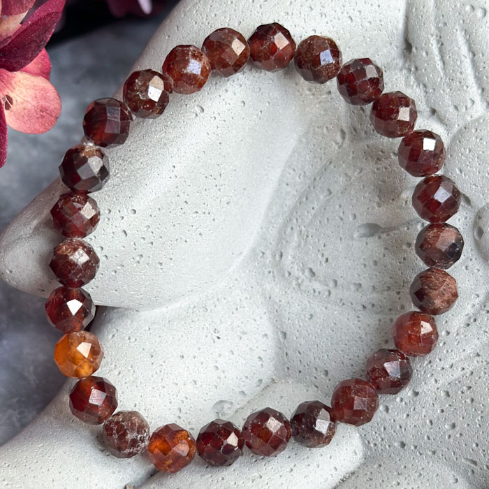 Браслет Ограненный Гранат Гессонит