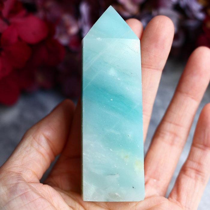 Амазонитовый кварц в форме кристалла-генератора