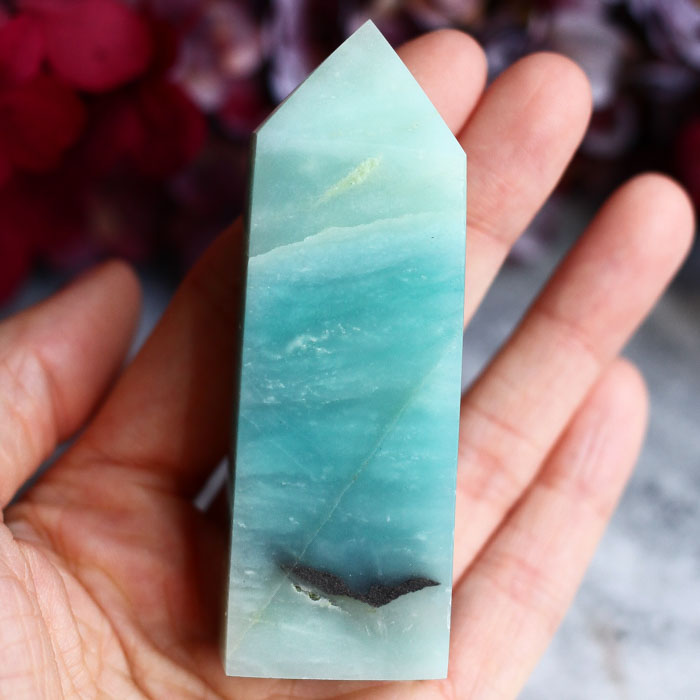 Амазонитовый кварц в форме кристалла-генератора