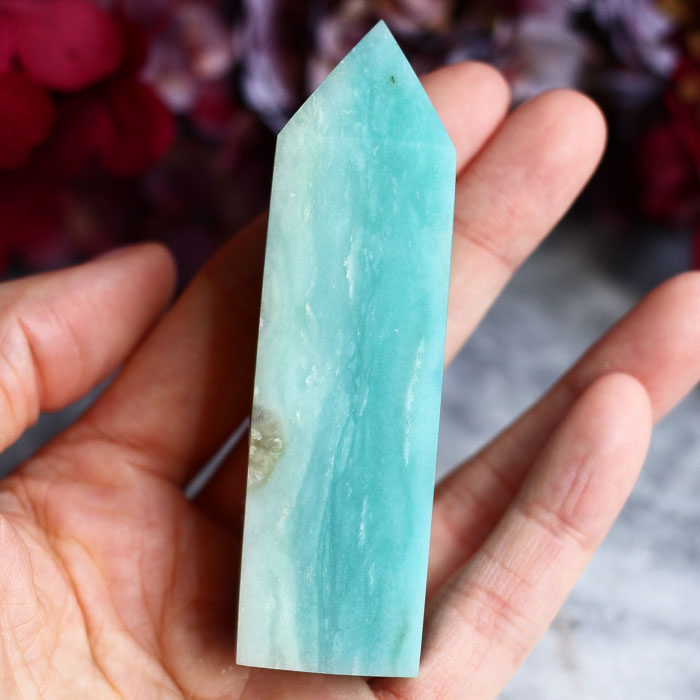 Амазонитовый кварц в форме кристалла-генератора