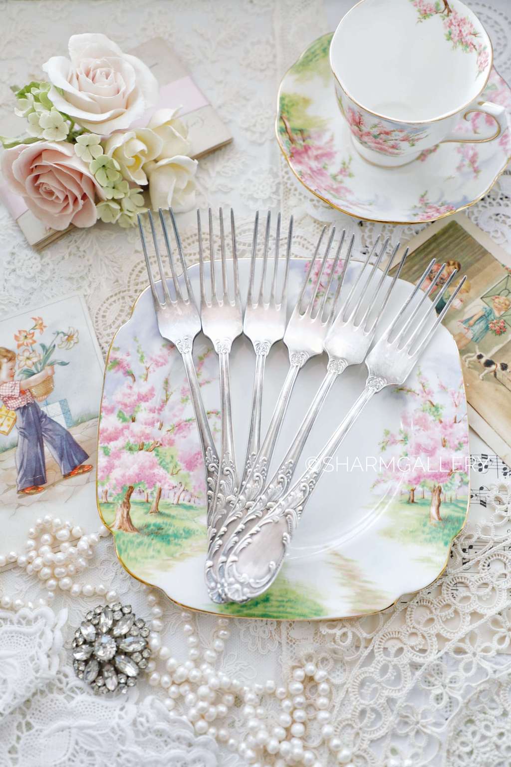 Вилки столовые №115. Винтаж, мельхиор ЗИШ, в коробке.