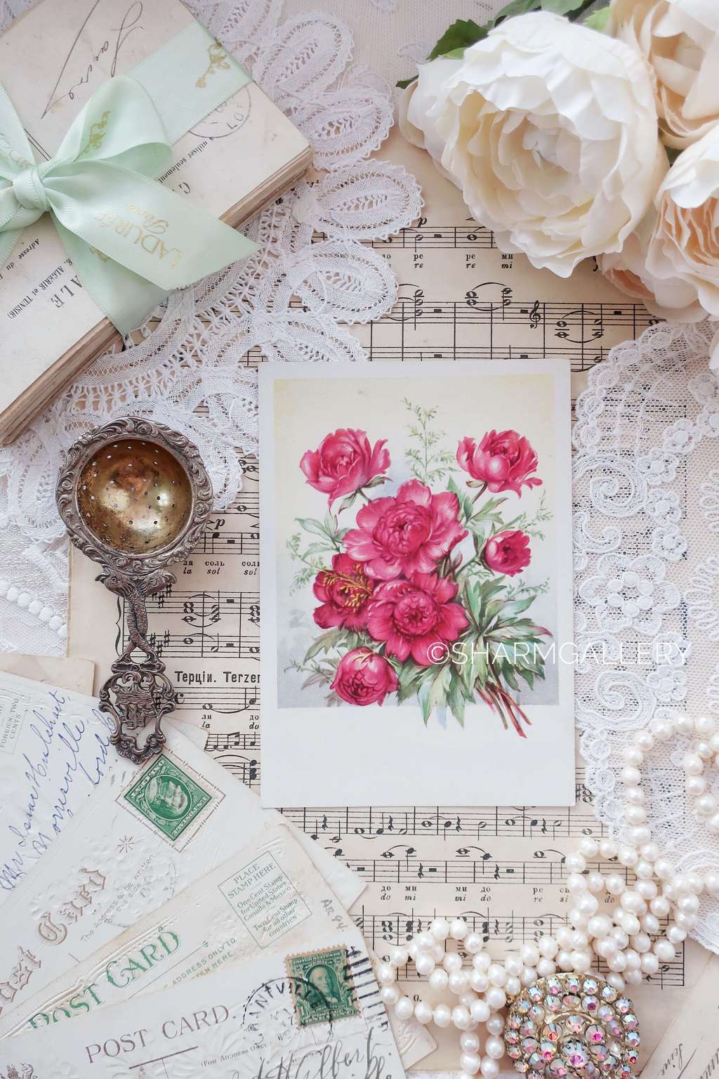 Винтажная открытка ГДР №17. Серия Цветы, Германия, Чистая.