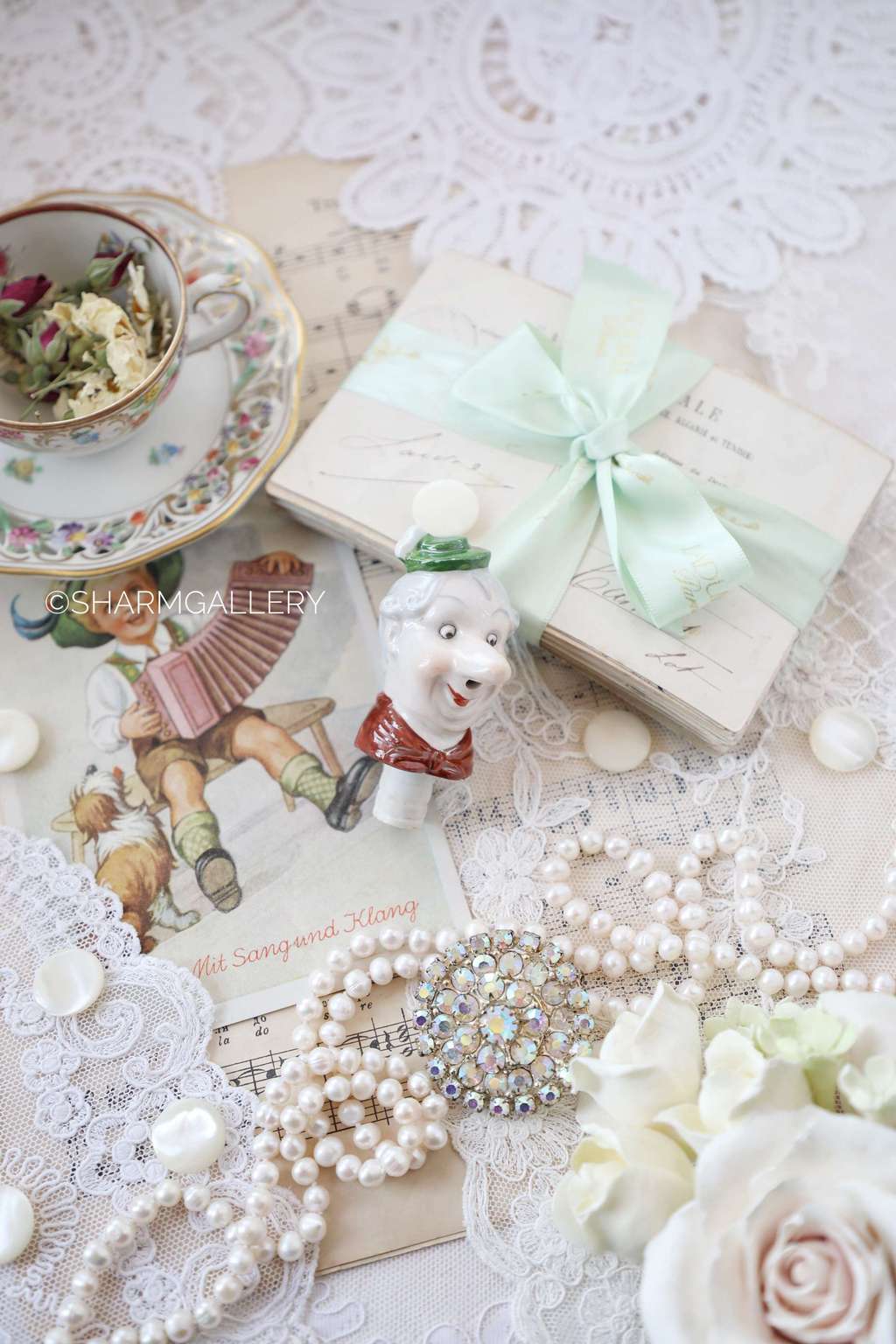 Пробка/Дозатор фарфор "Лица" из серии «Бюргеры». Германия.