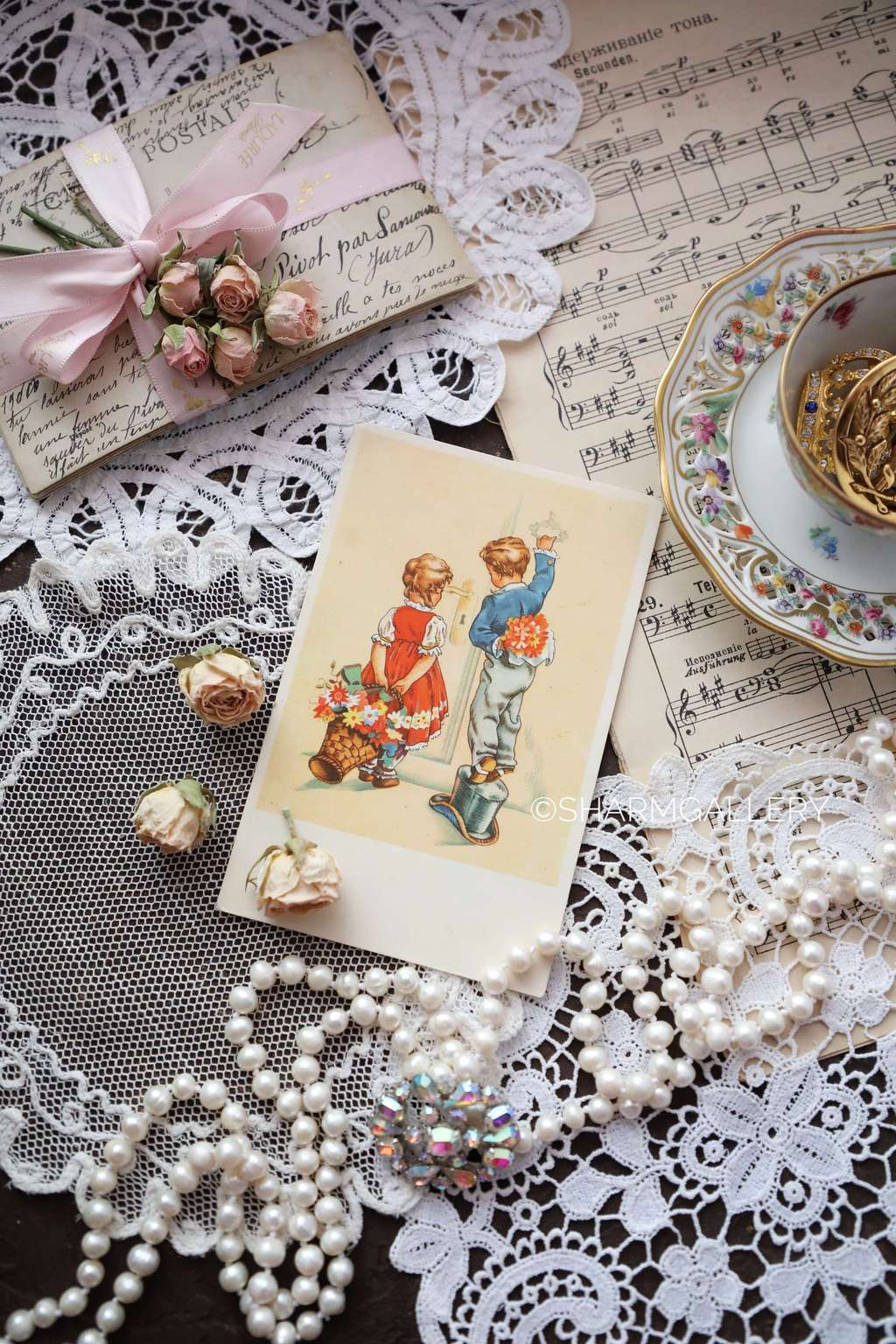 Винтажная открытка «Дети» №23. Европа, чистая.