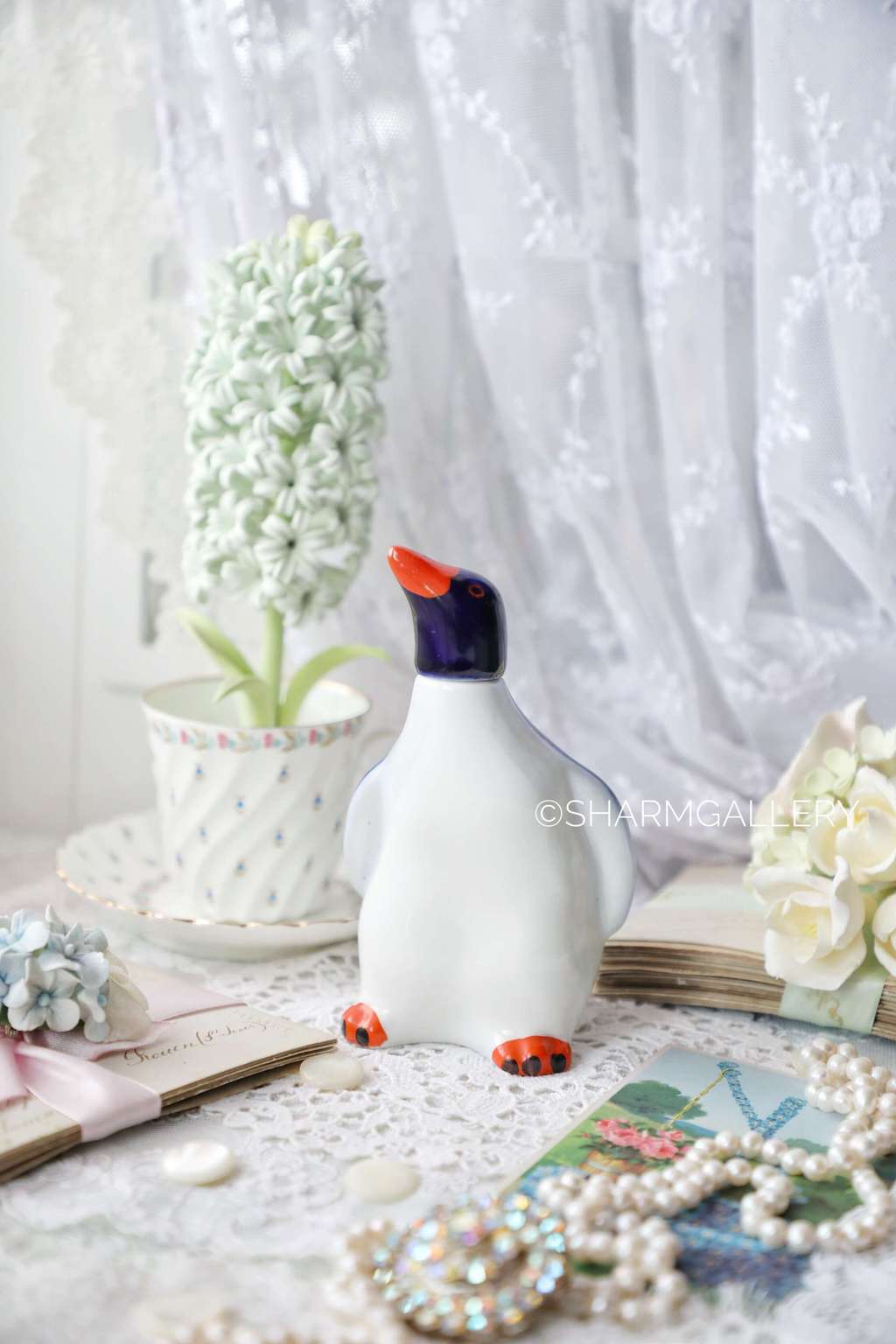 Штоф/Графин Пингвин малый 14,5см.. Фарфор, ЛФЗ, СССР.