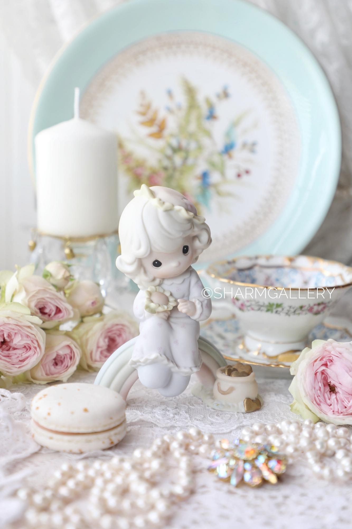 Статуэтка Девочка на радуге бисквитный фарфор Precious Moments/Драгоценные Моменты Jonathan & David Enesco 1994г.