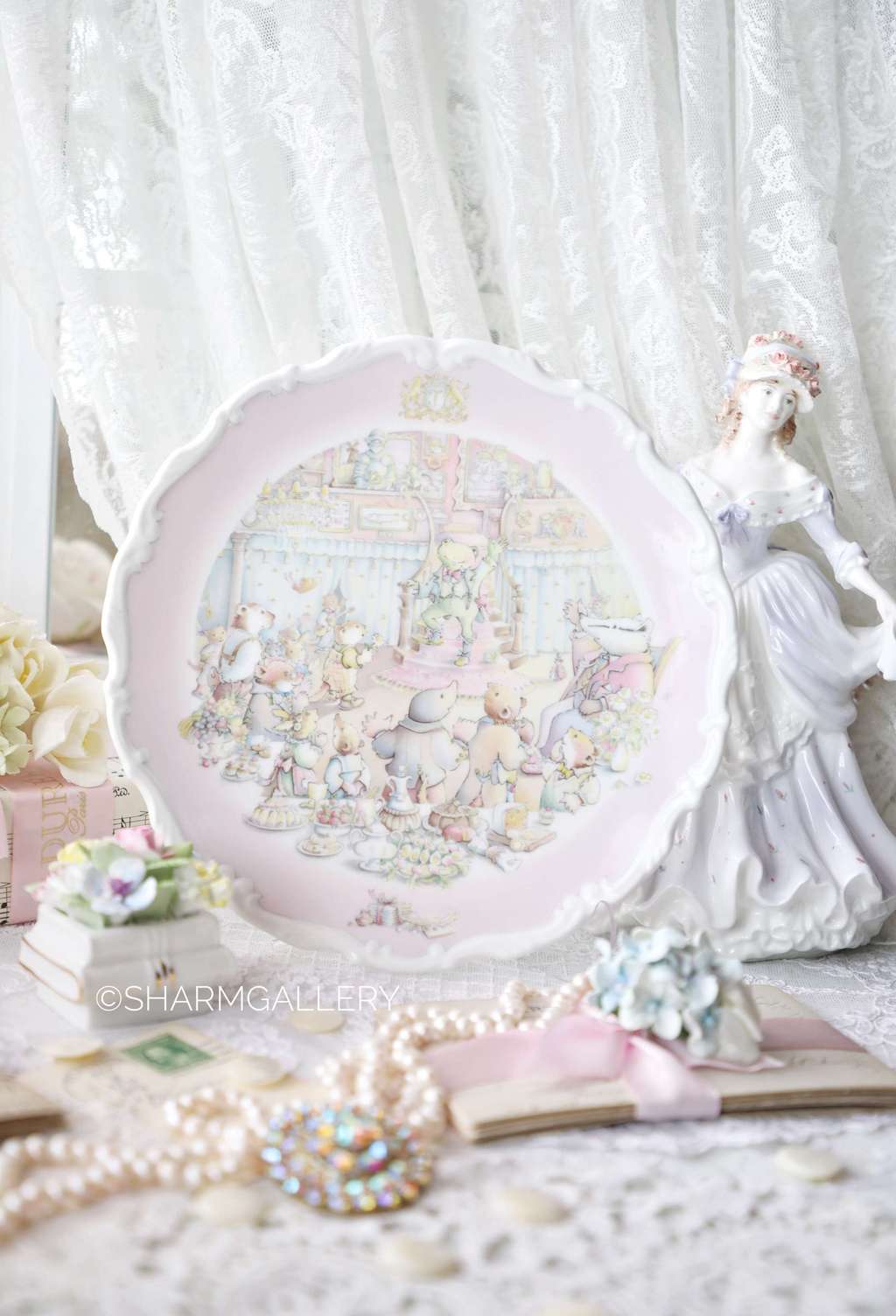 Тарелка по сказке Ветер в ивах, фарфор ROYAL DOULTON Англия 1987г.