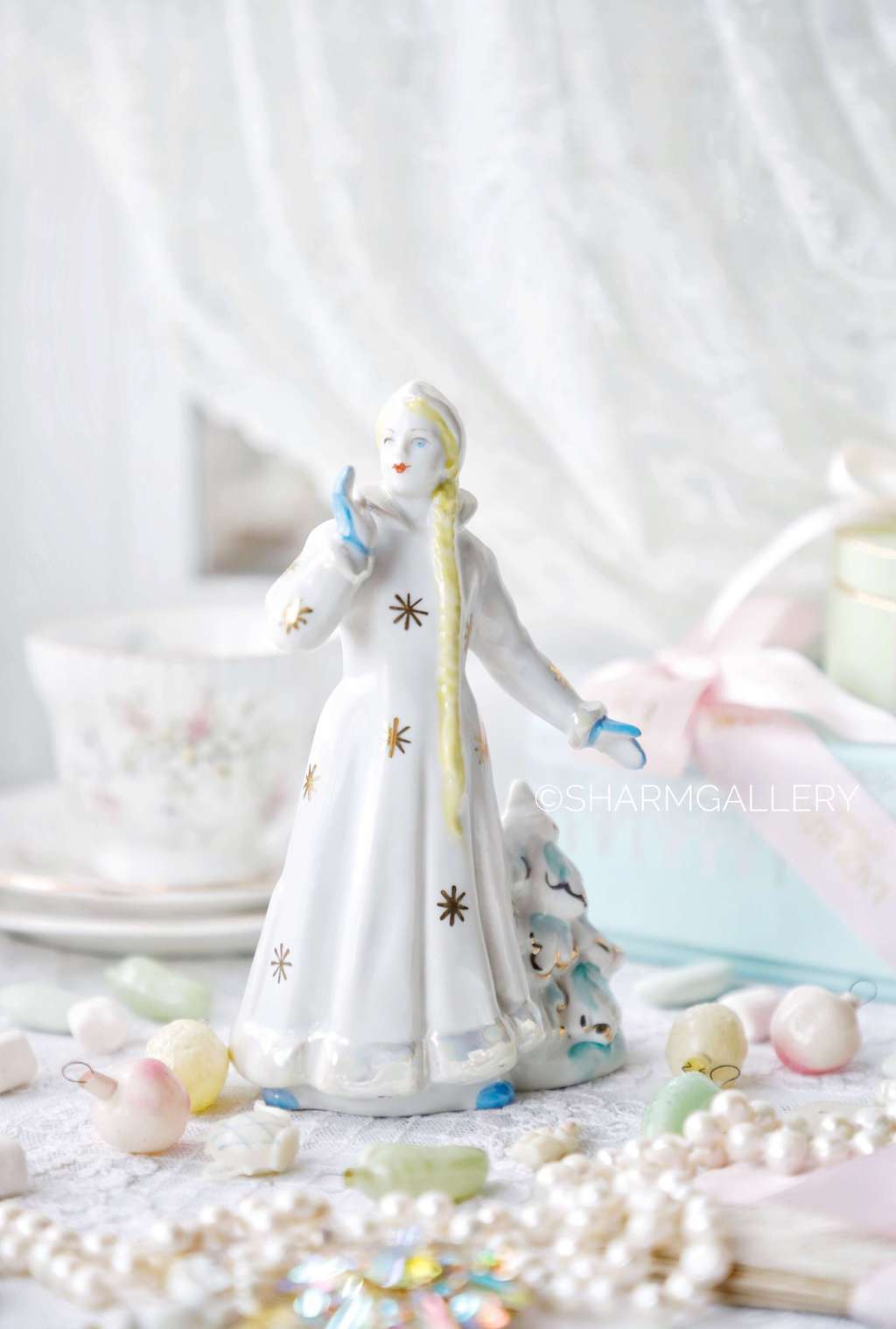 Статуэтка Снегурочка - Ау №7. Фарфор Дулево, 1960гг.