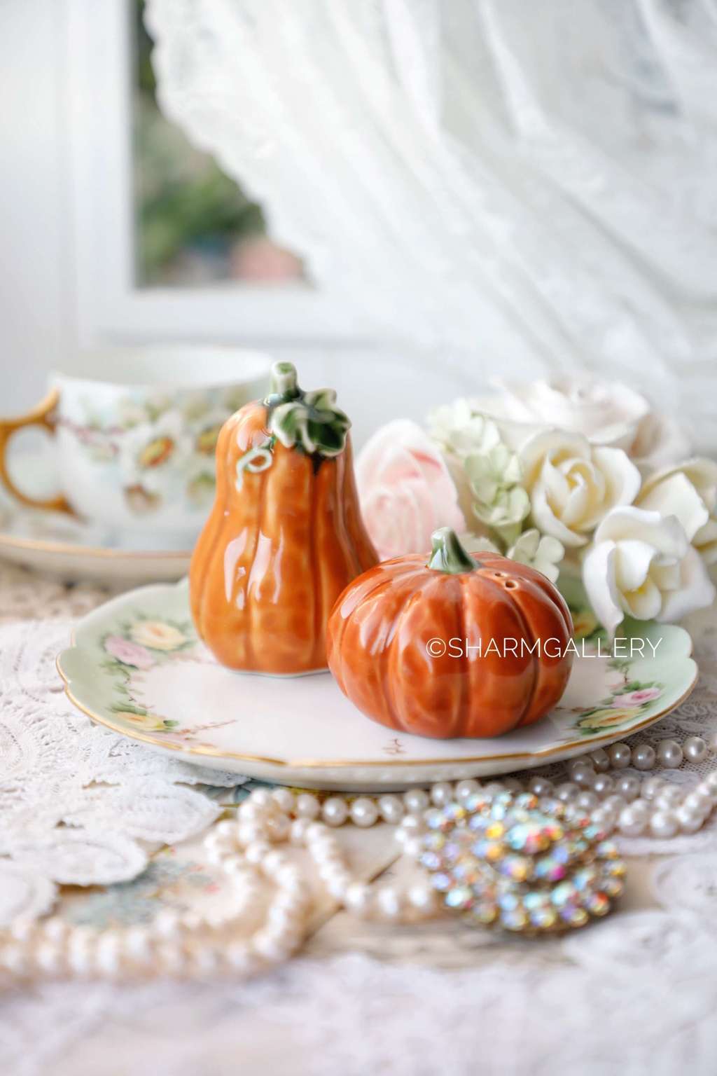 Набор для специй «Тыковки» солонка и перечница, керамика.