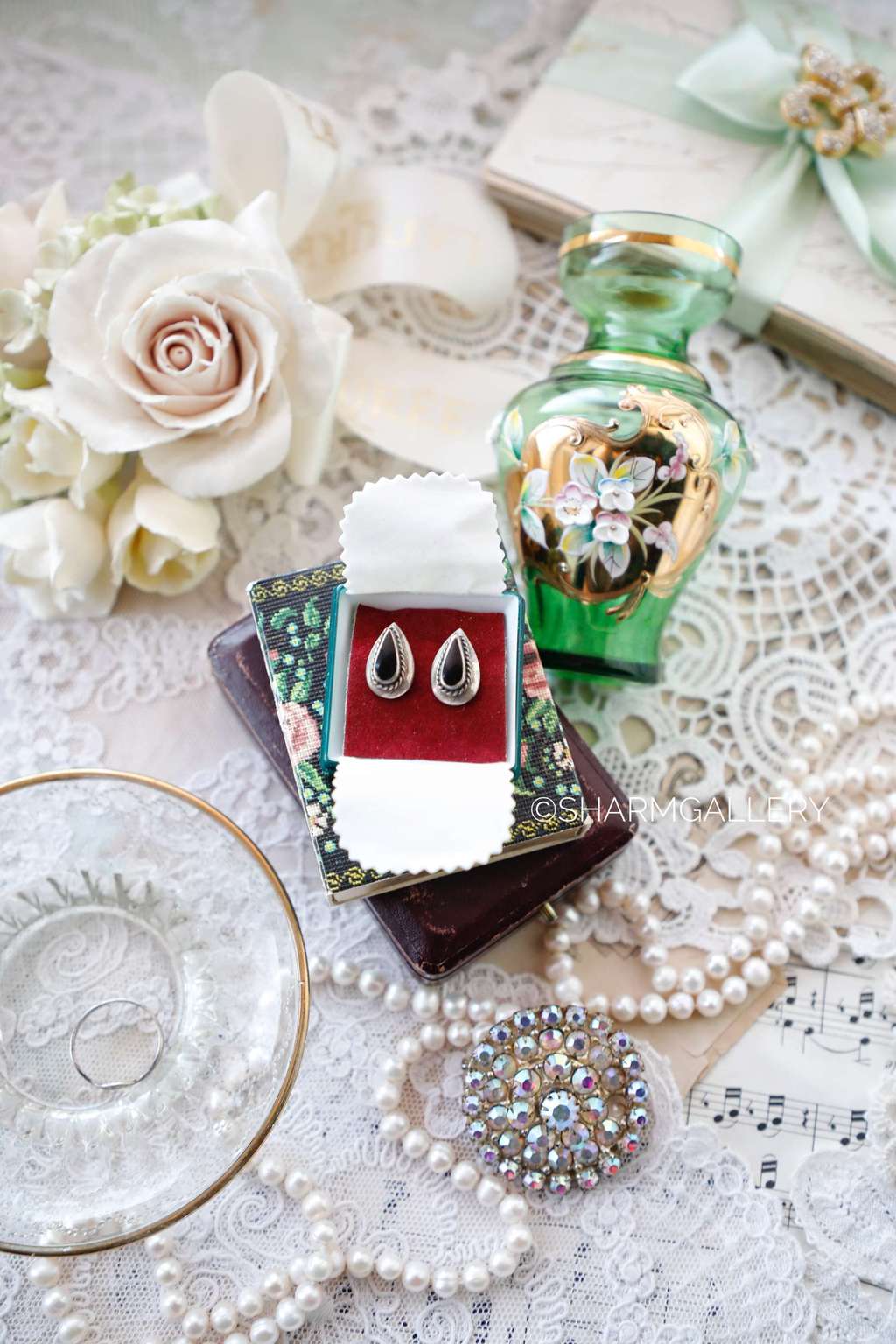 Серьги пусеты серебро 925пр. с черным агатом + серебряное кольцо в подарок!