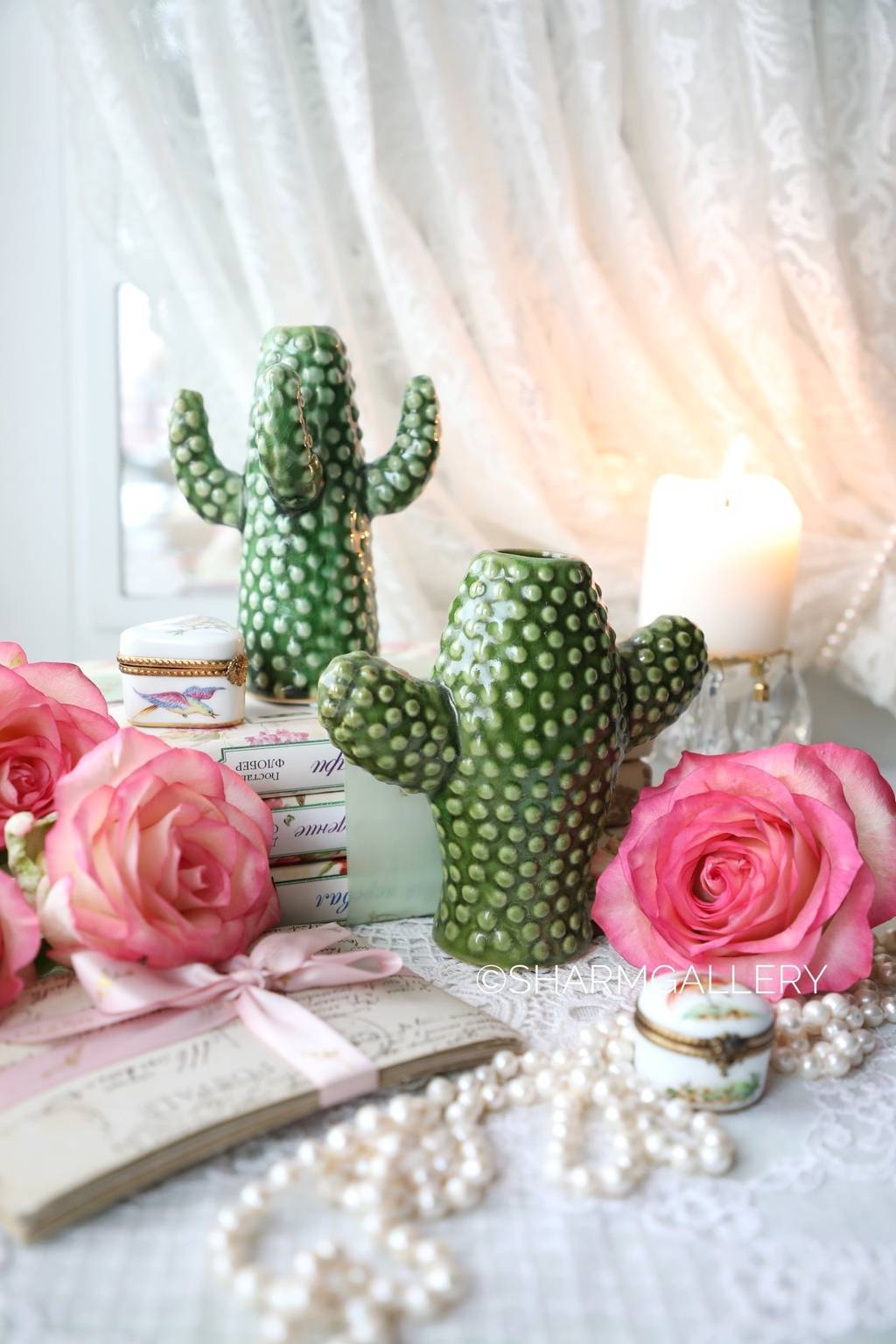 Набор вазочек «Кактусы» керамика Бельгия.