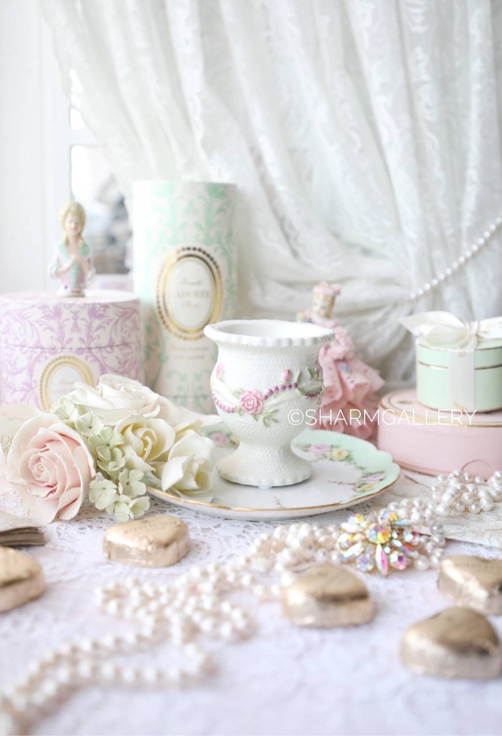 Подсвечник «Цветочный венок» керамика Yankee Candle.Америка