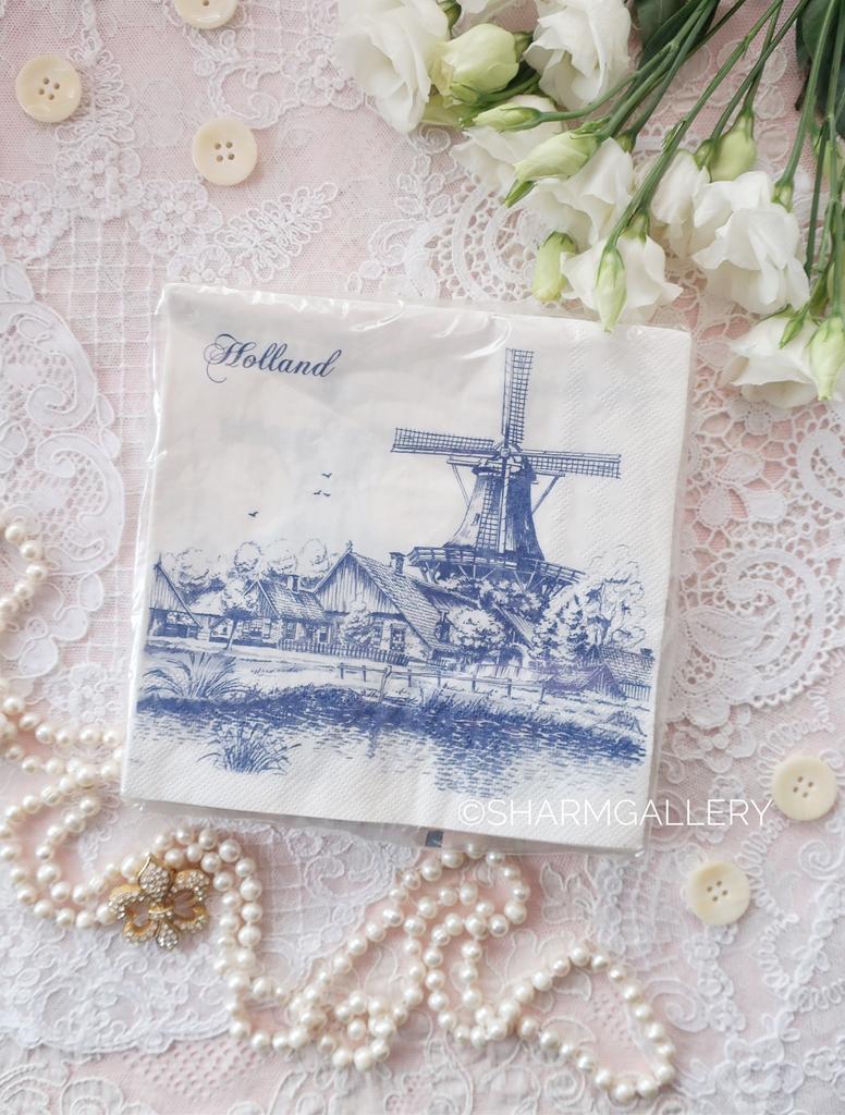 Салфетки бумажные Holland «Мельница» 33x33см., 20 шт. Германия