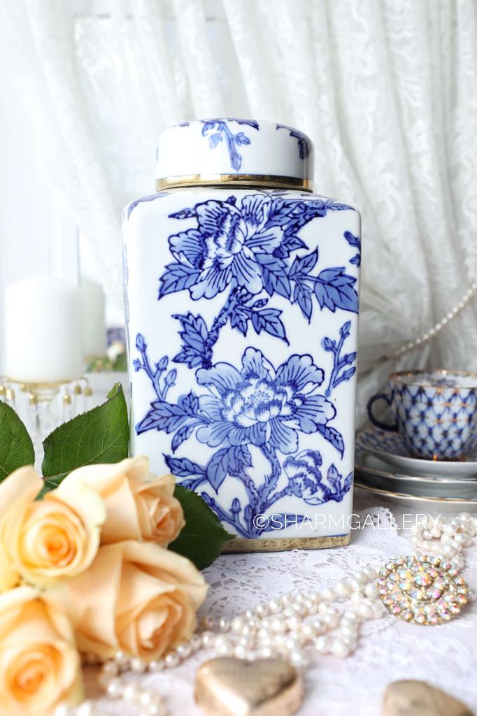 Ваза с крышкой 25см., керамика Glasar.