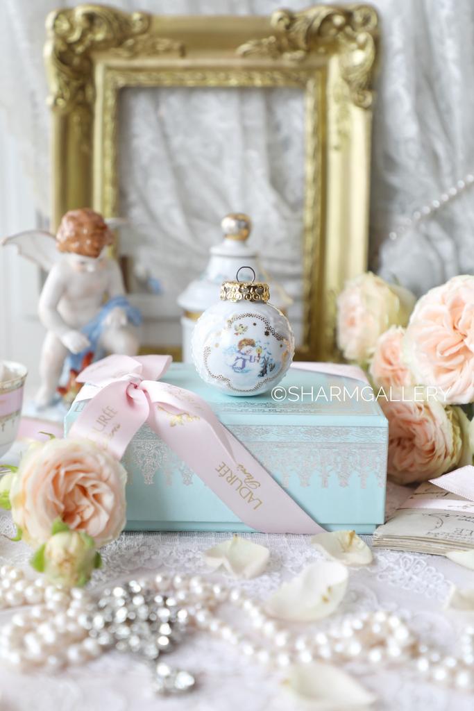 Елочный шар «Ангел - Рождества» 5,5см, фарфор Lindner Германия.