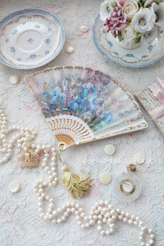 Панно фарфоровый веер Милость/Grace, Лена Лю/Lena Liu Bradford Exchange.