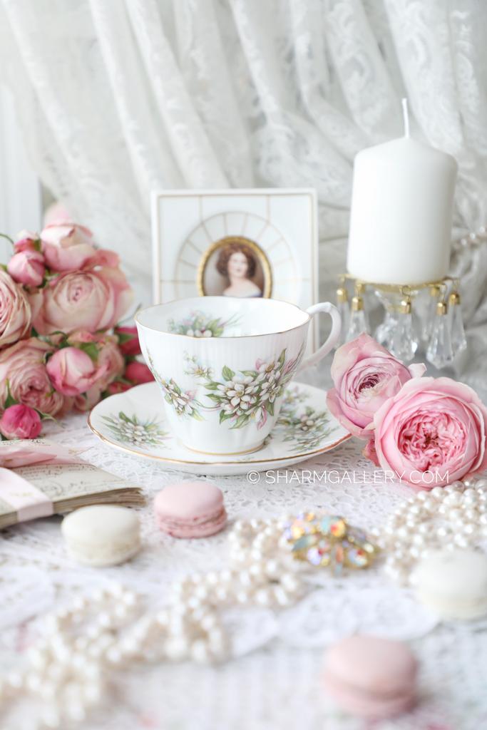 Чайная пара Blossom Time Series “Orange Blossom“ фарфор Royal Albert, Англия.