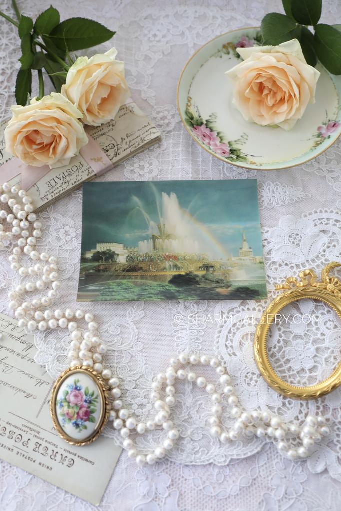 Стерео открытка №183 "Фонтан Каменный цветок" ВДНХ 1970гг., чистая.